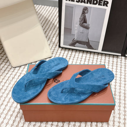 LP 26S THONG SANDALS IN TURQUOISE BLUE SUEDE