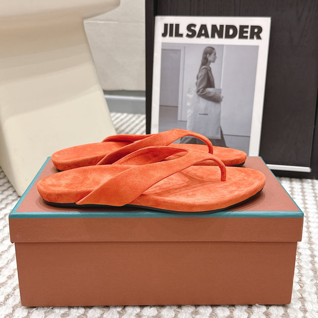 LP 26S THONG SANDALS IN ORANGE SUEDE