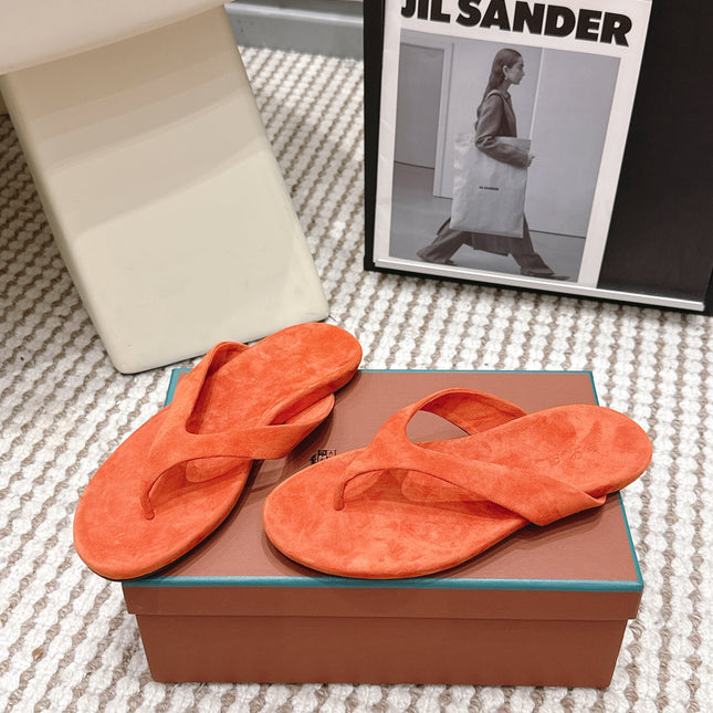 LP 26S THONG SANDALS IN ORANGE SUEDE