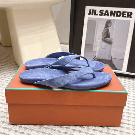 LP 26S THONG SANDALS IN PERIWINKLE BLUE SUEDE