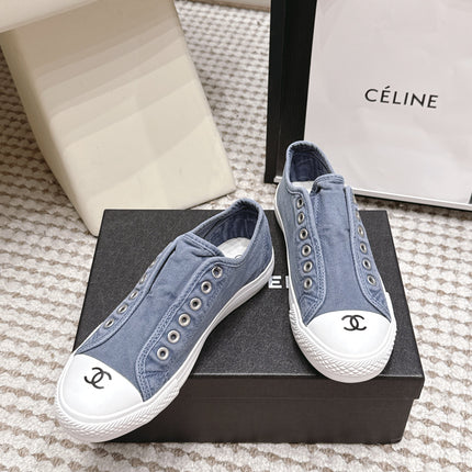 CHANEL 26S SNEAKERS IN BLUE DENIM
