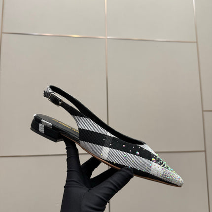BURBERRY 26S SLINGBACK IN STRIPED COLOR COORDINATION FABRIC STYLE 3