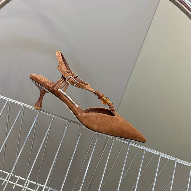 JIMMY CHOO 26S HIGH HEELS 50 MM IN BROWN SUEDE
