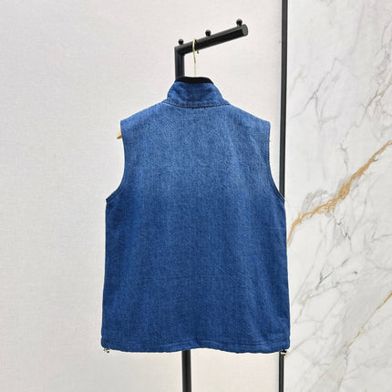 MIUMIU 26S SLEEVELESS DENIM JACKET 958