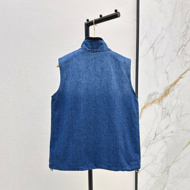 MIUMIU 26S SLEEVELESS DENIM JACKET 958