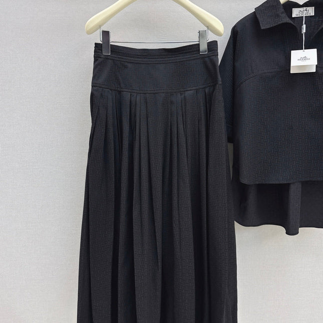 HERMES 26S SHIRT AND SKIRT SET 525