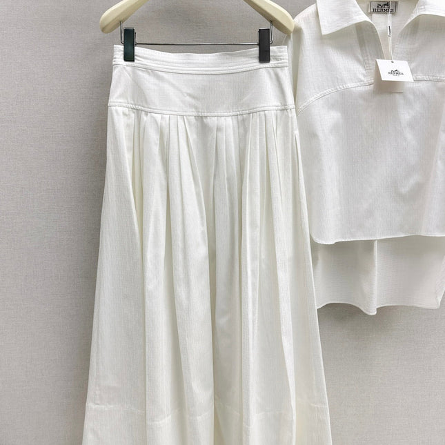 HERMES 26S SHIRT AND SKIRT SET 524