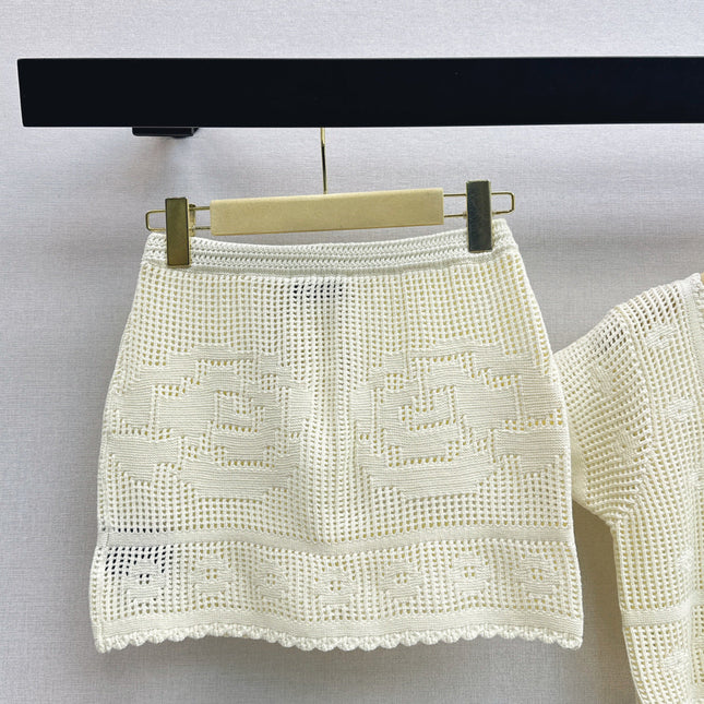 MIUMIU 26S KNIT TOP AND SKIRT SET STYLE 1042