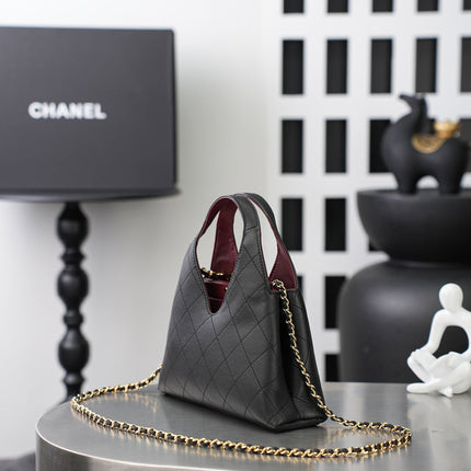 CHANEL 26S SHOPPING BAG MEDIUM 23 IN BLACK LAMBSKIN GOLD HARDWARE