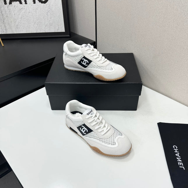 CHANEL 26S SNEAKERS IN WHITE CALFSKIN AND MESH