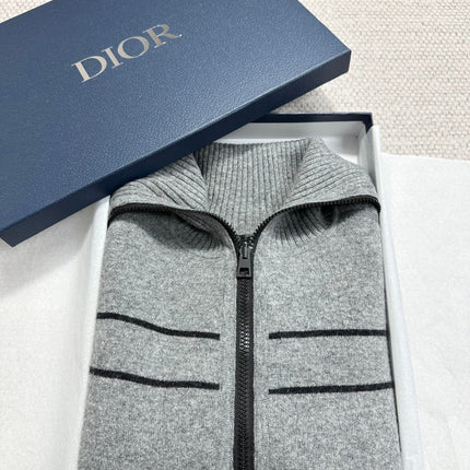 DIOR 26S REVERSIBLE CASHMERE NOTCHED-COLLAR JACKET 975
