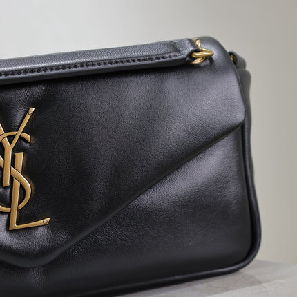 YSL 25S CALYPSO HANDBAG 26 IN BLACK LAMBSKIN GOLD HARDWARE