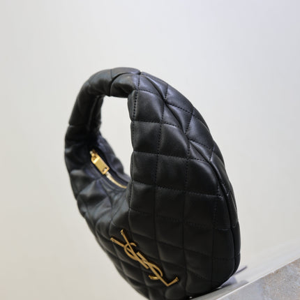 YSL 25S ICARE BABY 17 IN BLACK QUILTED CALFSKIN GOLD HARDWARE