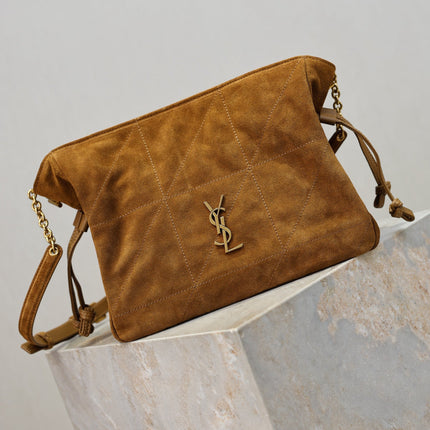 JAMIE MEDIUM POCHON 26 IN BROWN SUEDE GOLD HARDWARE