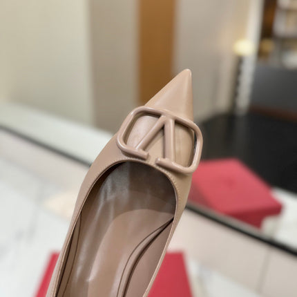 VALENTINO 26S BALLET FLATS IN NUDE SMOOTH CALFSKIN