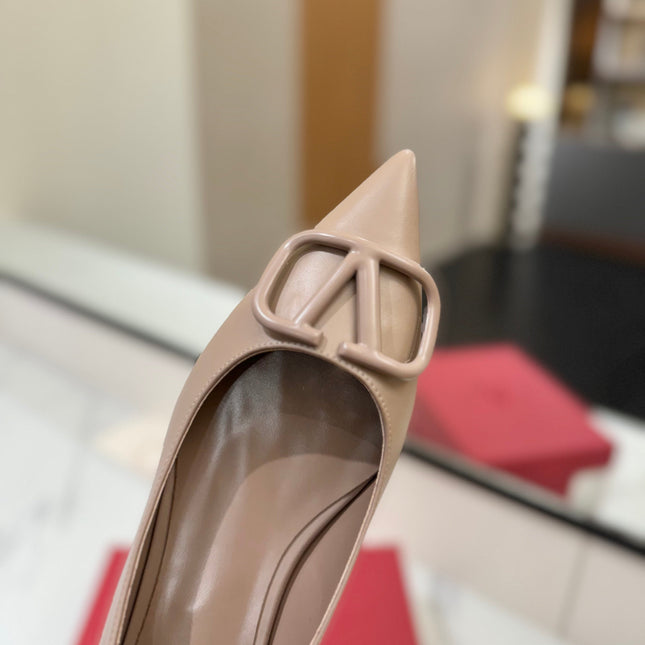 VALENTINO 26S BALLET FLATS IN NUDE SMOOTH CALFSKIN