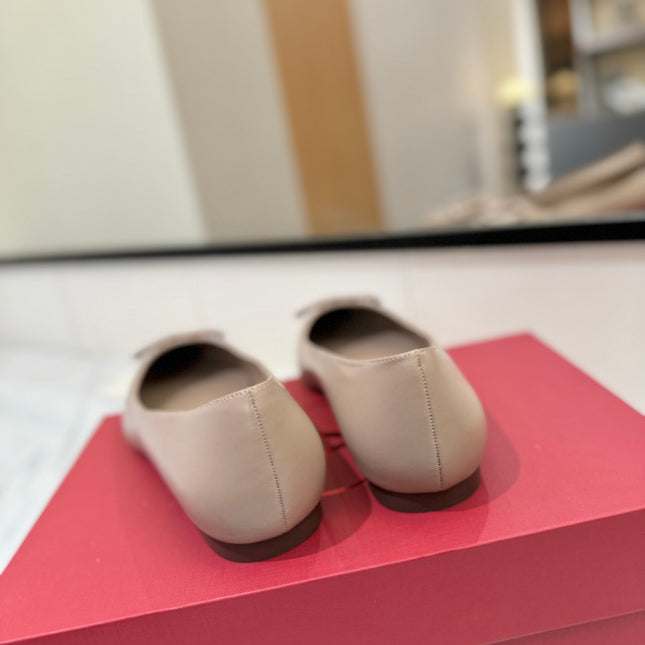 VALENTINO 26S BALLET FLATS IN NUDE SMOOTH CALFSKIN
