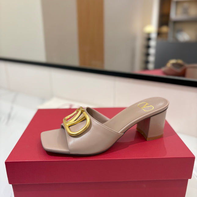 VALENTINO 26S HIGH-HEEL SANDALS 60 MM IN BEIGE CALFSKIN WITH GOLD HARDWARE