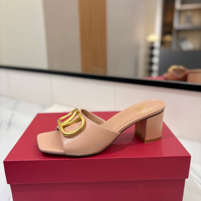 VALENTINO 26S HIGH-HEEL SANDALS 60 MM IN NUDE PINK CALFSKIN WITH GOLD HARDWARE