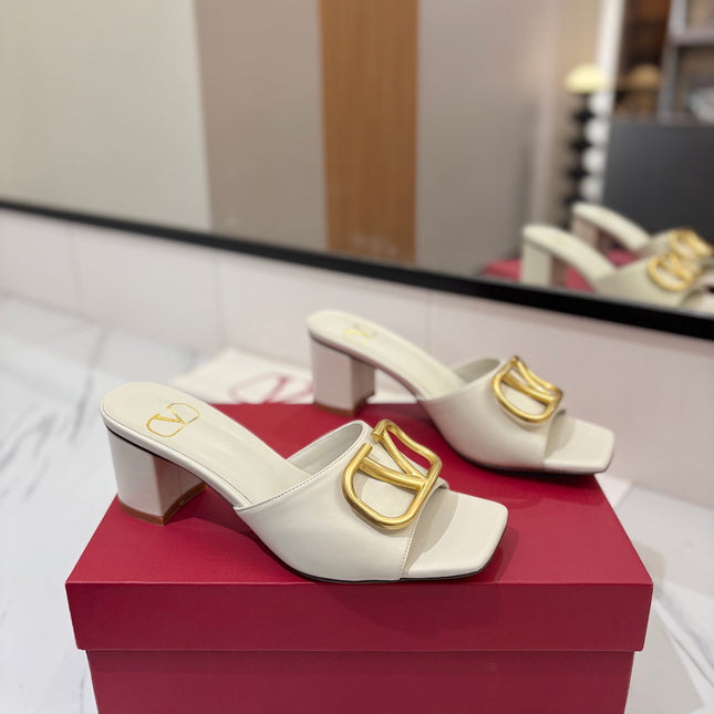 VALENTINO 26S HIGH-HEEL SANDALS 60 MM IN WHITE CALFSKIN WITH GOLD HARDWARE