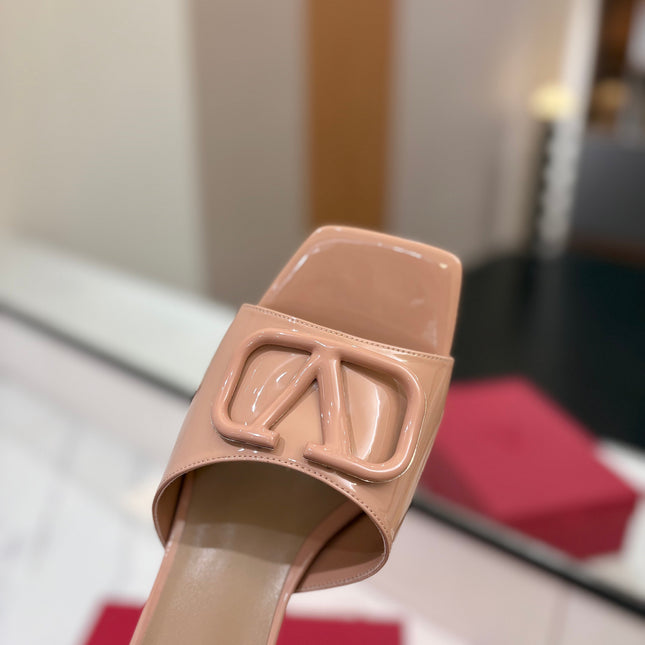 VALENTINO 26S HIGH-HEEL SANDALS 60 MM IN NUDE PINK PATENT CALFSKIN