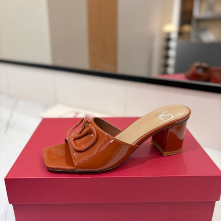 VALENTINO 26S HIGH-HEEL SANDALS 60 MM IN BROWN PATENT CALFSKIN