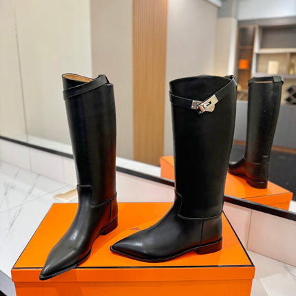 HM 26S JUMPING BOOTS IN BLACK CALFSKIN