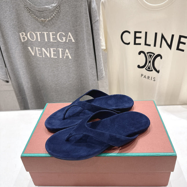LP 26S THONG SANDALS IN NAVY BLUE SUEDE