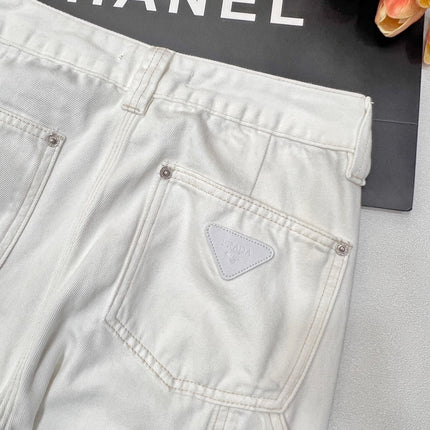 PRADA 25S DENIM WIDE-LEG PANTS 372