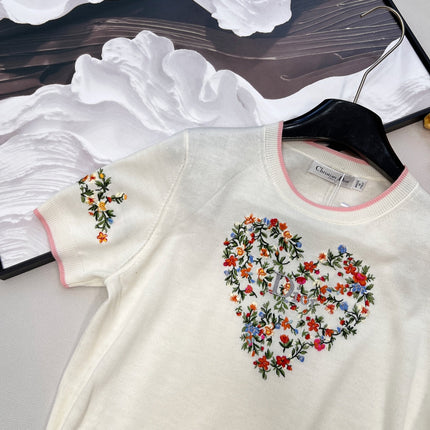DIOR 26S SHORT-SLEEVE CREW-NECK KNIT T-SHIRT 1124