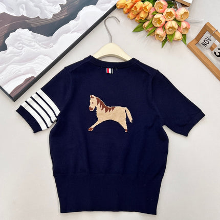 THOM SHORT-SLEEVE KNIT TOP 838133