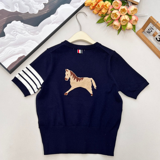 THOM SHORT-SLEEVE KNIT TOP 838133