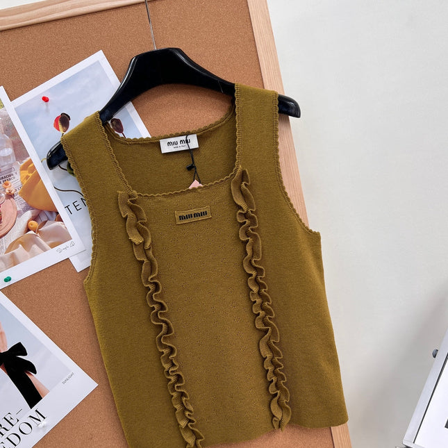 MIUMIU 26S SQUARE-NECK SWEATER STYLE 1108