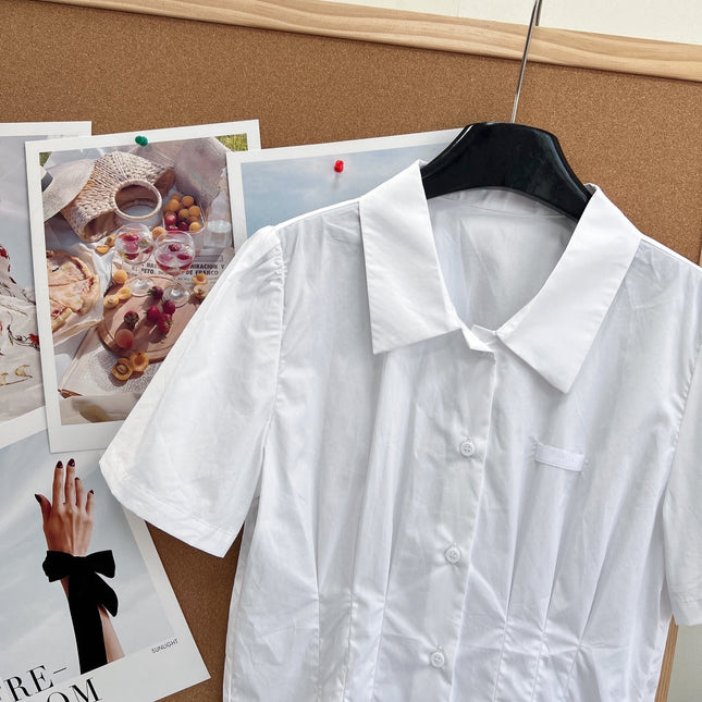 PRADA 26S SHORT WHITE SHIRT 1046