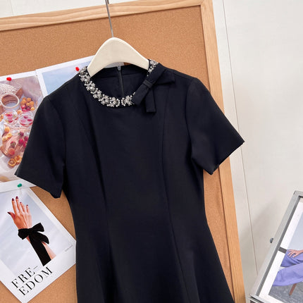 VALENTINO 26S SHORT-SLEEVE NECK MINI DRESS 428