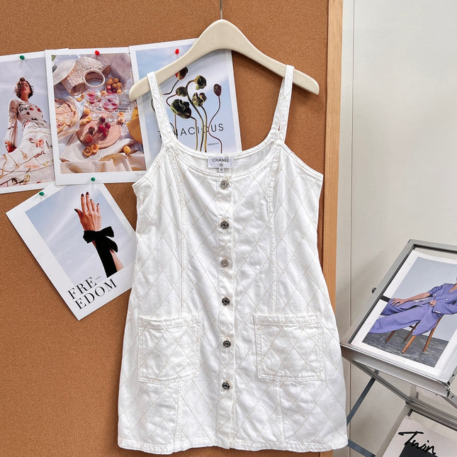CHANEL 26S DENIM CAMI DRESS 1411
