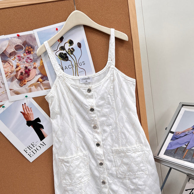 CHANEL 26S DENIM CAMI DRESS 1411