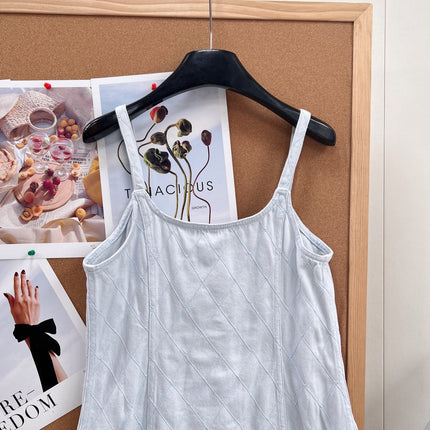 CHANEL 26S DENIM CAMI DRESS 1410