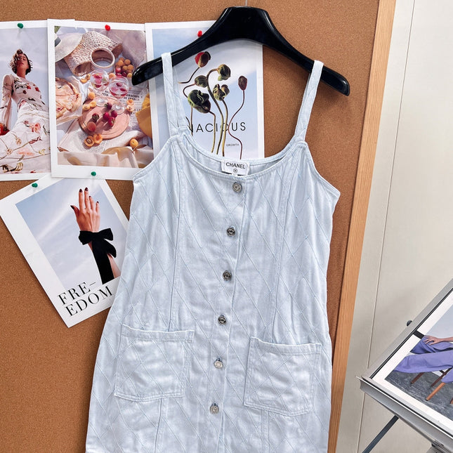 CHANEL 26S DENIM CAMI DRESS 1410