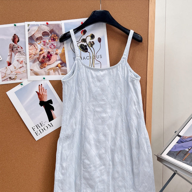 CHANEL 26S DENIM CAMI DRESS 1410