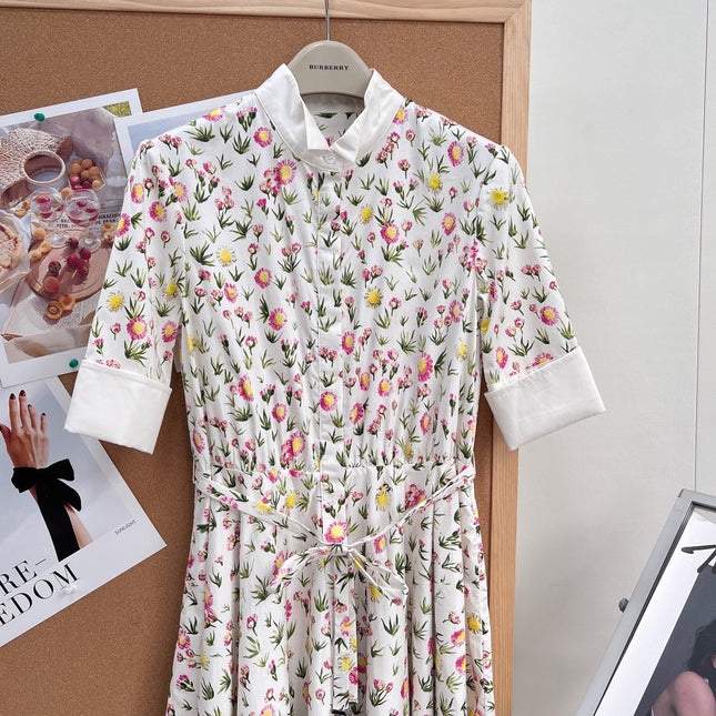 DIOR 26S LONG STAND-COLLAR SHIRT DRESS 1405