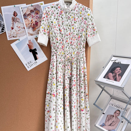 DIOR 26S LONG STAND-COLLAR SHIRT DRESS 1405