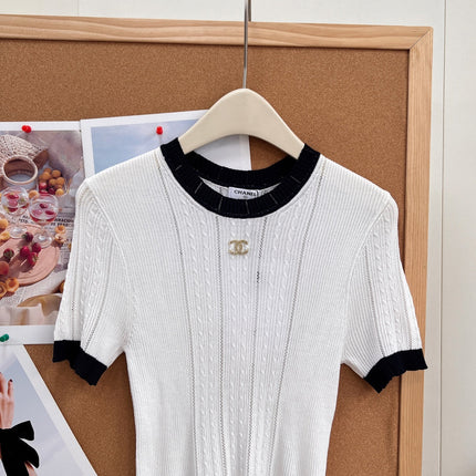 CHANEL 26S SHORT SLEEVE KNIT TOP 1611