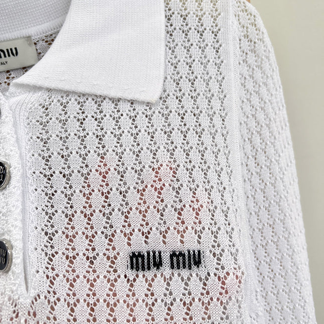 MIUMIU 26S LONG-SLEEVE POLO SHIRT 1255