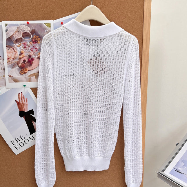 MIUMIU 26S LONG-SLEEVE POLO SHIRT 1255