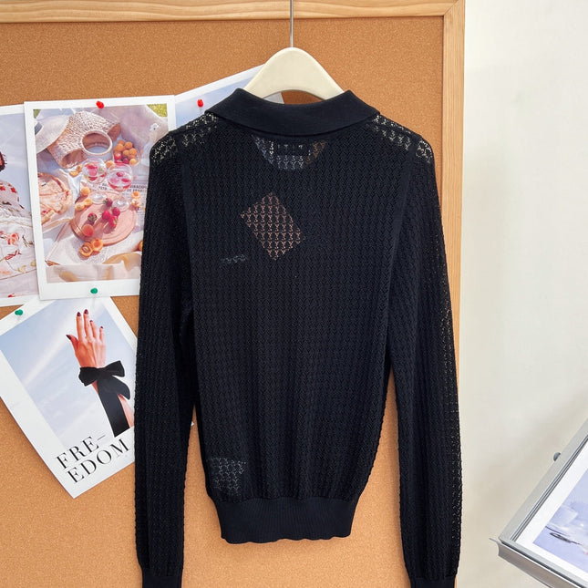 MIUMIU 26S LONG-SLEEVE POLO SHIRT 1254