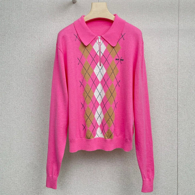 MIUMIU KNIT POLO SHIRT STYLE 63
