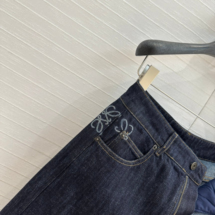Loewe 25 Sickle Jeans Dark Blue Denim Cotton