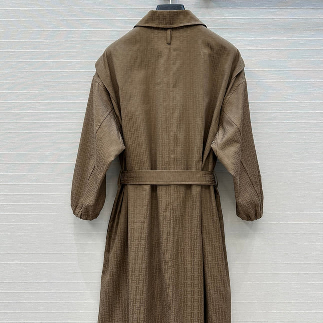 HERMES JACQUARD SHIRT DRESS WITH TIE NECK 276147