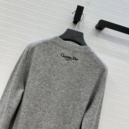 DIOR CASHMERE SWEATER WITH FLORAL EMBROIDERY 276197